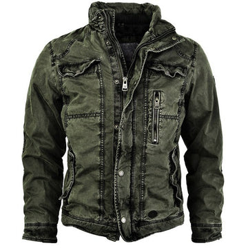 Mens Jacket Retro Washed Warm Jacket